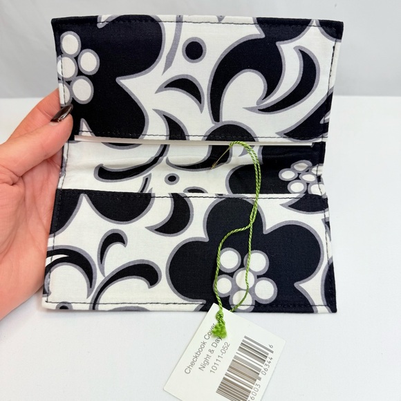 Vera Bradley Night & Day Checkbook Cover in Black and White - Picture 3 of 6